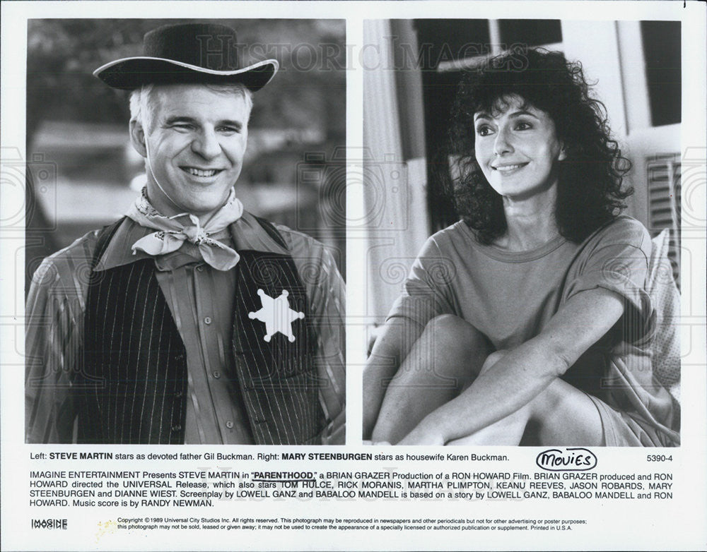 1989 Press Photo Parenthood Film Steve Martin Mary Steenburgen - Historic Images