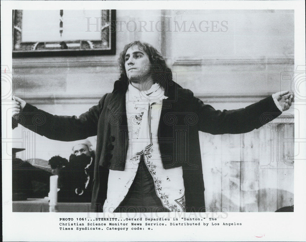 1983 Press Photo Gerard Depardieu in &quot;Danton&quot; - Historic Images