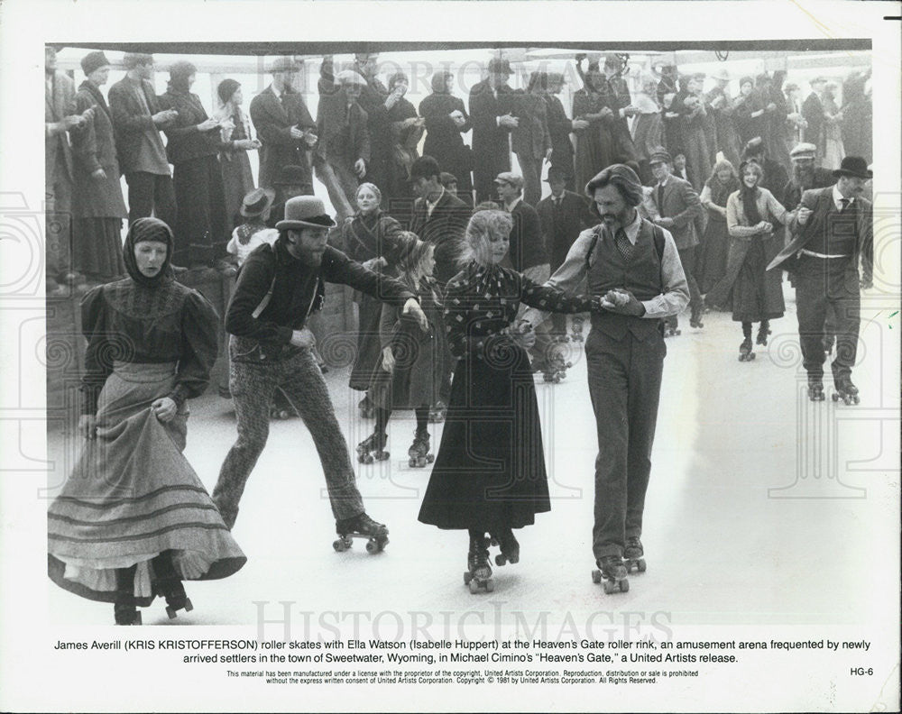 1981 Press Photo Kris Kristofferson And Isabelle Huppert In Movie Heaven&#39;s Gate - Historic Images