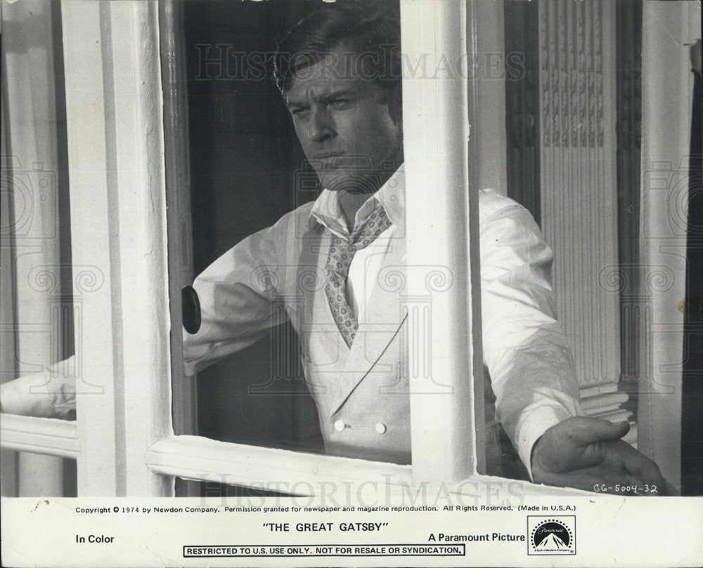 1974 Press Photo Robert Redford Film Actor The Great Gatsby - Historic Images
