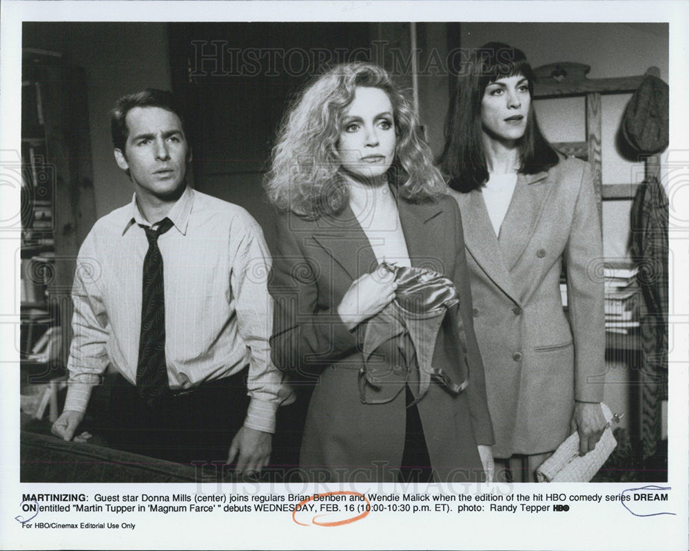Press Photo Donna Mills Brian Burben Dream On HBO Series - Historic Images