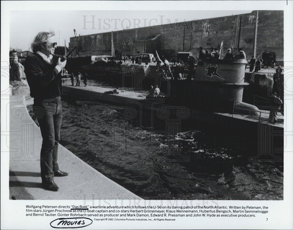 1982 Press Photo Wolfgang Petersen Director of &quot;Das Boot&quot; - Historic Images