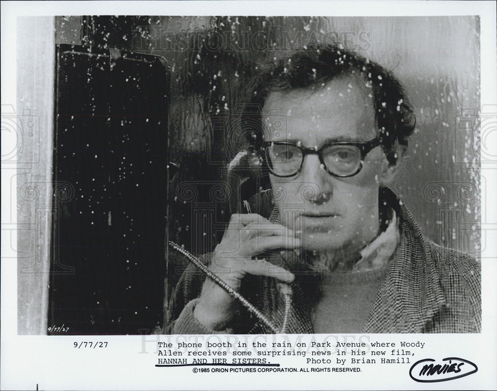 1985 Press Photo Woody Allen Shoots Scene For His Movie Hannah And Her Sisters - Historic Images