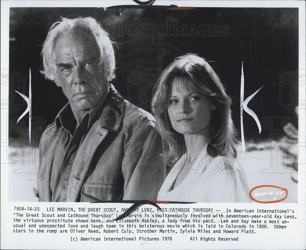 1976 Press Photo Lee Marvin/Actor/Kay Lenz/Actress - Historic Images