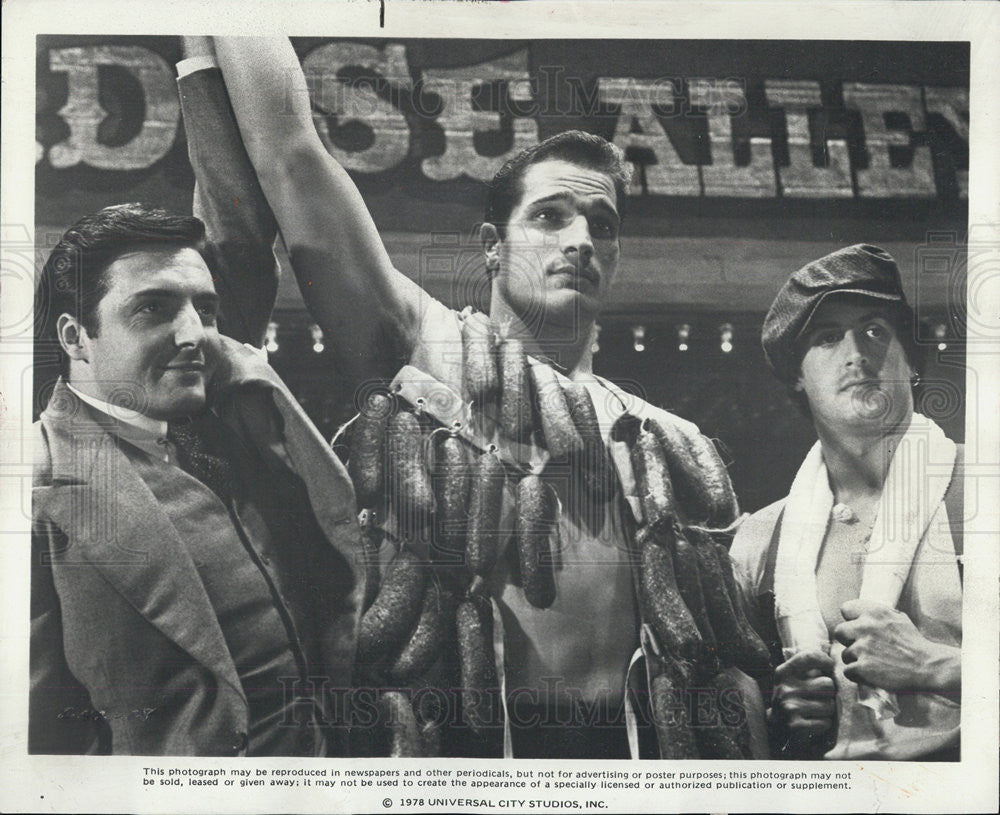 1978 Press Photo Lee Canalito  Armand Assante Sylvester Stallone Paradise Alley - Historic Images