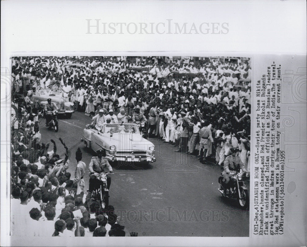 1955 Press Photo Nikita Kruschev Russia Premier Politician - Historic Images