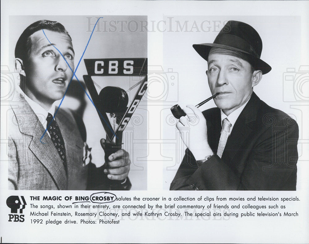 1992 Press Photo Bing Crosby/Actor/Singer - Historic Images