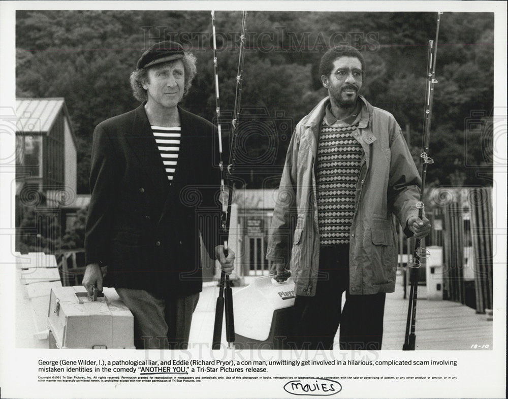 1991 Press Photo Gene Wilder Actor Richard Pryor Another You Comedy Film Movie - Historic Images