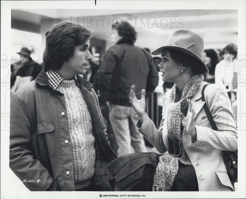 1977 Press Photo Heroes Movie Henry Winkler Sally field Actors - Historic Images