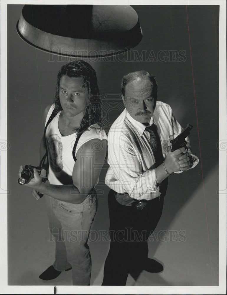 Press Photo Actors Richard Tyson &amp; John Ashley In &quot;Hardball&quot; - Historic Images