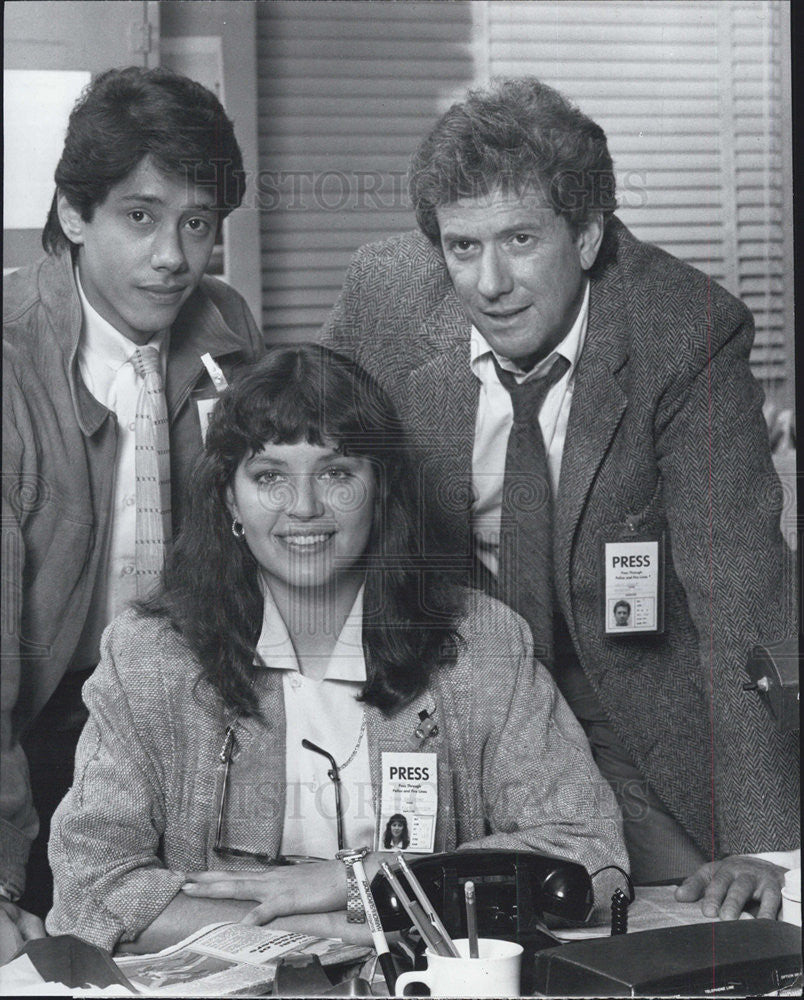 1987 Press Photo Dean Devlin Wendy Crewson Michael Murphy Hard Copy Series - Historic Images