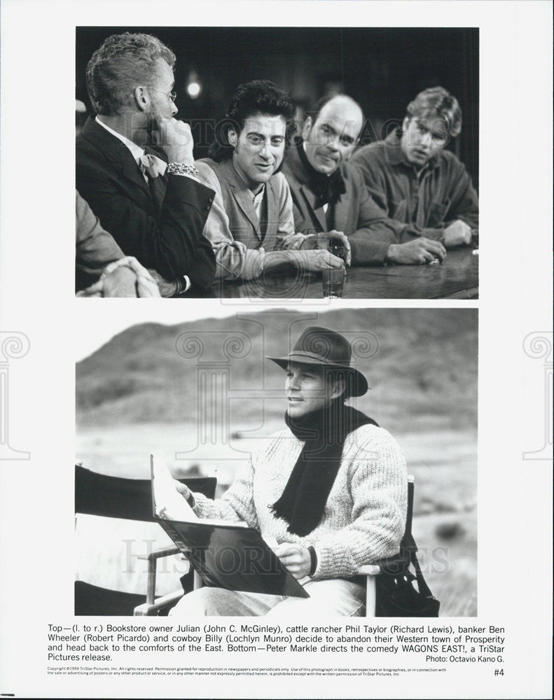 1994 Press Photo John McGinley Richard Lewis Robert Picardo Lochlyn Munro Actor - Historic Images