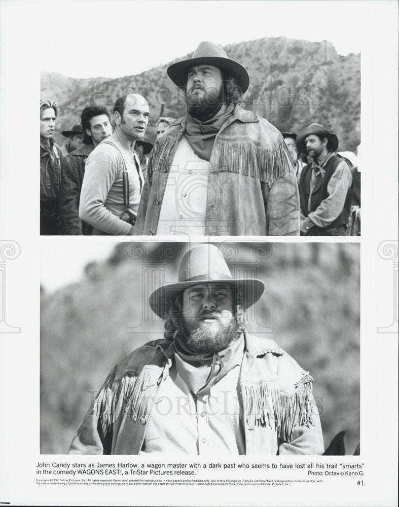 1994 Press Photo John Candy Actor Wagons East Comedy Film Movie - Historic Images