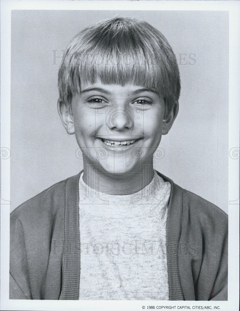 1986 Press Photo Jeremy Miller Actor Growing Pains Comedy Television Series - Historic Images