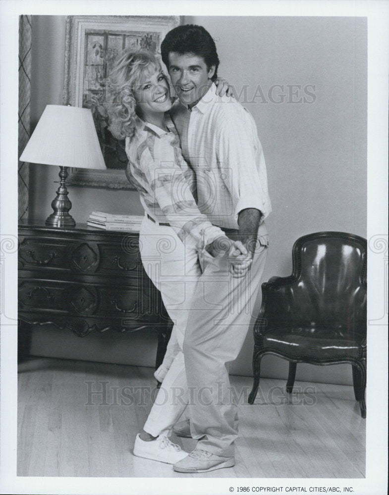 1986 Press Photo Joanne Kerns Actress Alan Thicke Actor Growing Pains Comedy - Historic Images