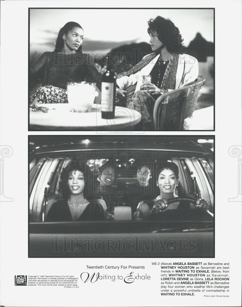 1995 Press Photo Scenes From Movie Waiting to Exhale, Actress Whitney Houston - Historic Images