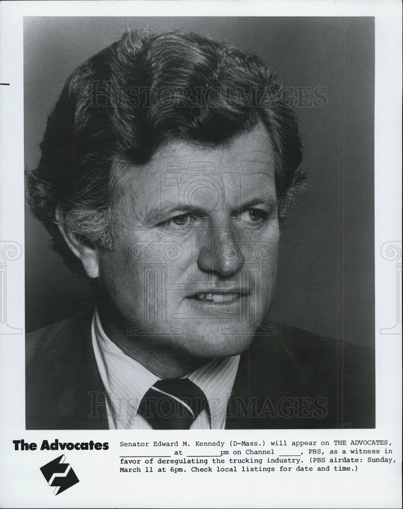 Press Photo Senator Edward M. Kennedy To Appear On &quot;The Advocates&quot; - Historic Images