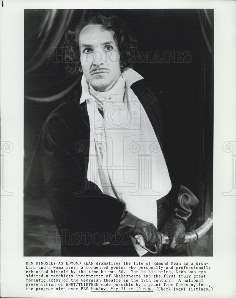 Press Photo Ben Kingsley Actor Drama Edmund Kean Thirteen Film Movie - Historic Images