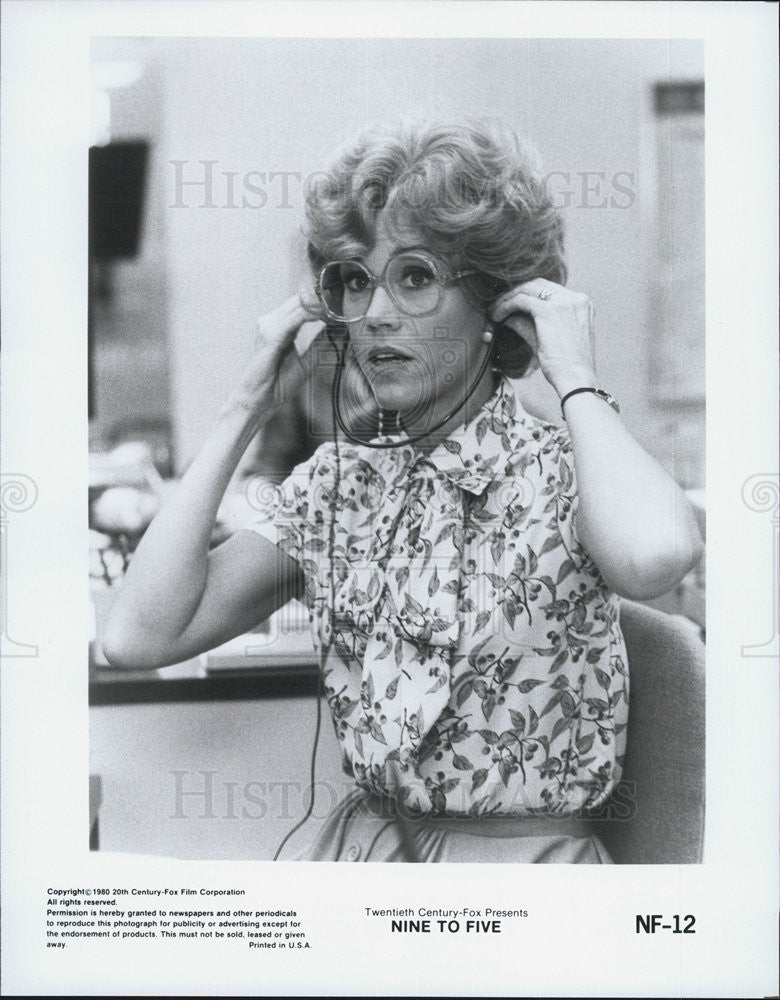 1980 Press Photo Jane Fonda stars in Fox's film "Nine to Five." - Historic Images