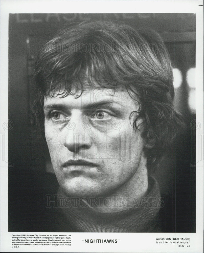 1981 Press Photo Rutger Hauer stars as Wulfgar in &quot;Nighthawks.&quot; - Historic Images