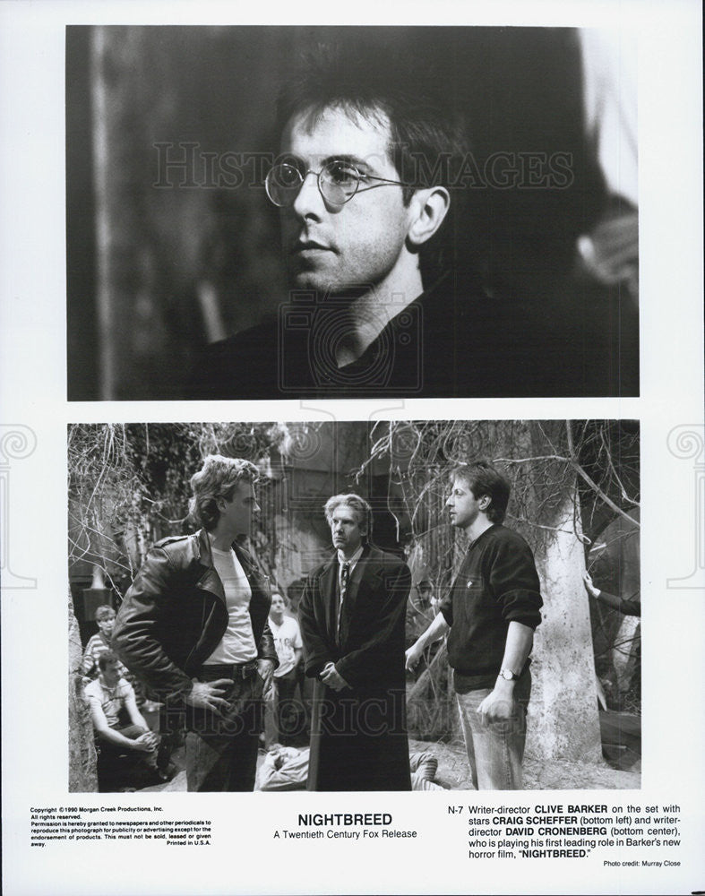 1990 Press Photo Writer-director Clive Barker is shown on set of &quot;Nightbreed.&quot; - Historic Images