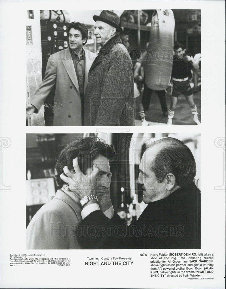 1992 Press Photo Robert De Niro stars as Harry Fabian in &quot;Night and the City.&quot; - Historic Images