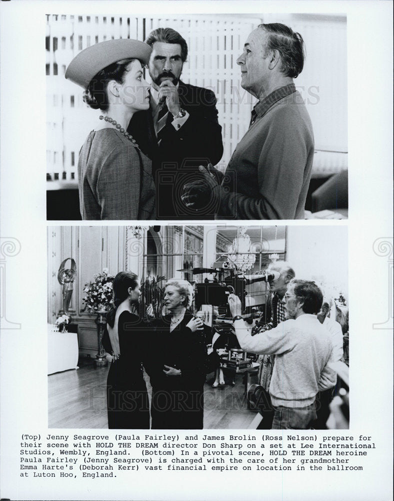 Press Photo Jenny Seagrove and James Brolin in Hold The Dream - Historic Images