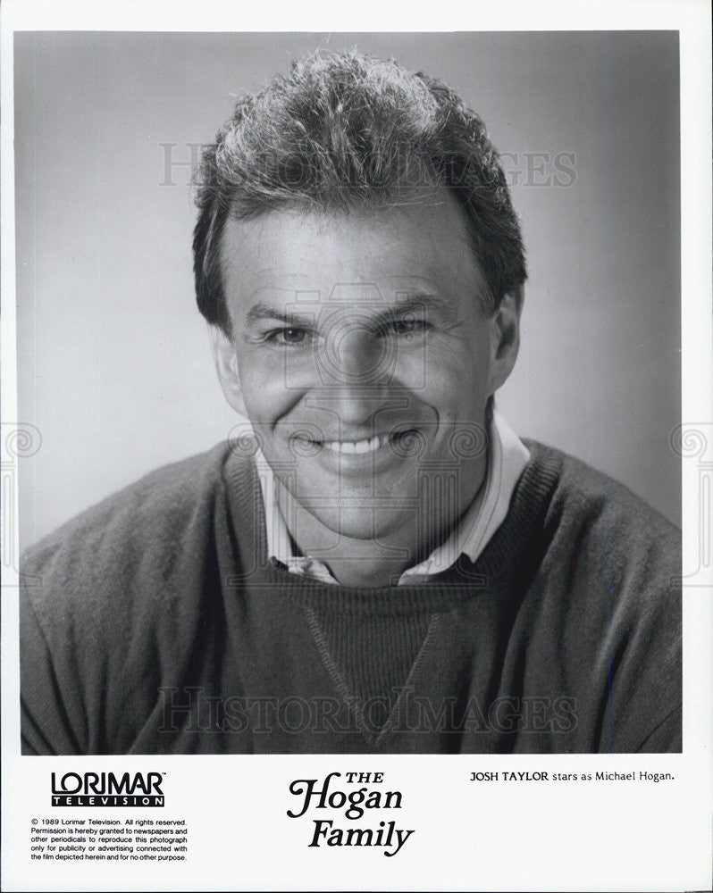 1989 Press Photo Josh Taylor Actor Hogan Family Comedy Television Series Sitcom - Historic Images