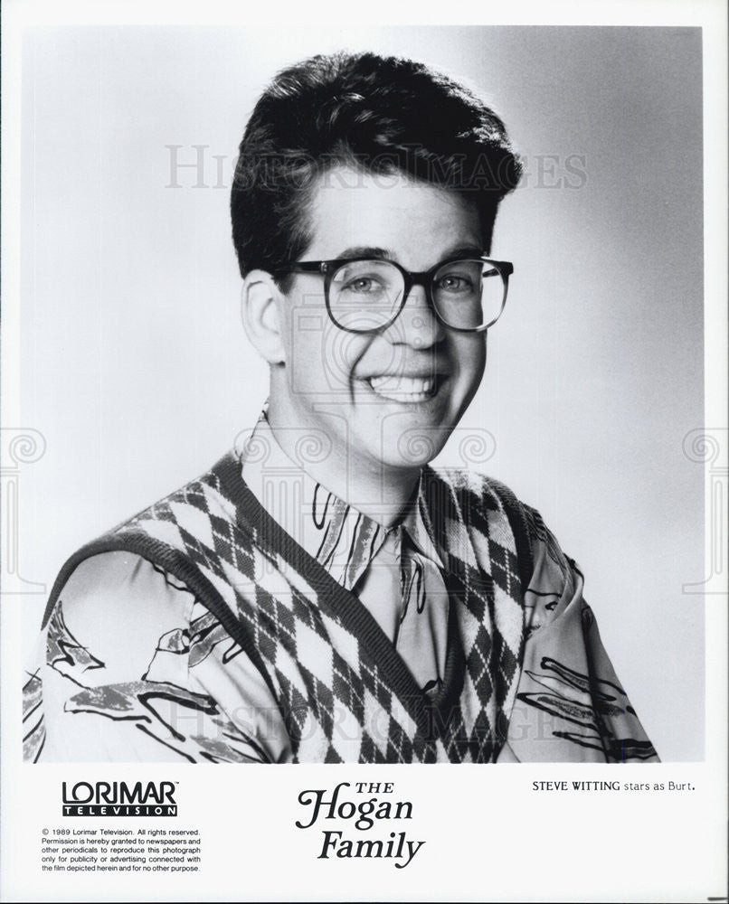 1989 Press Photo Steve Witting stars as Burt in "The Hogan Family." - Historic Images