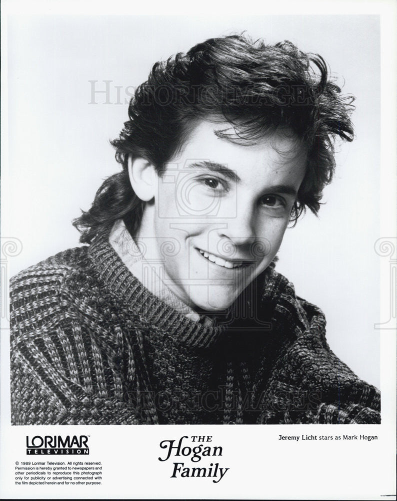 1989 Press Photo Jeremy Licht stars as Mark Hogan in &quot;The Hogan Family.&quot; - Historic Images