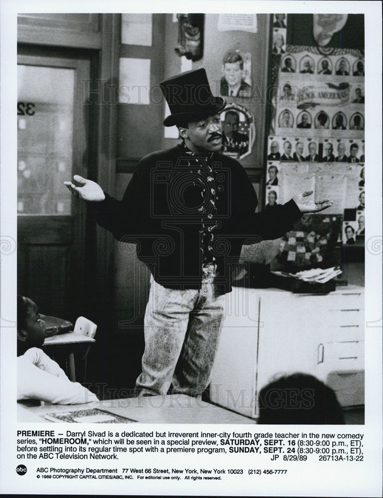 1989 Press Photo Darryl Sivad Actor Homeroom Comedy Television Series - Historic Images