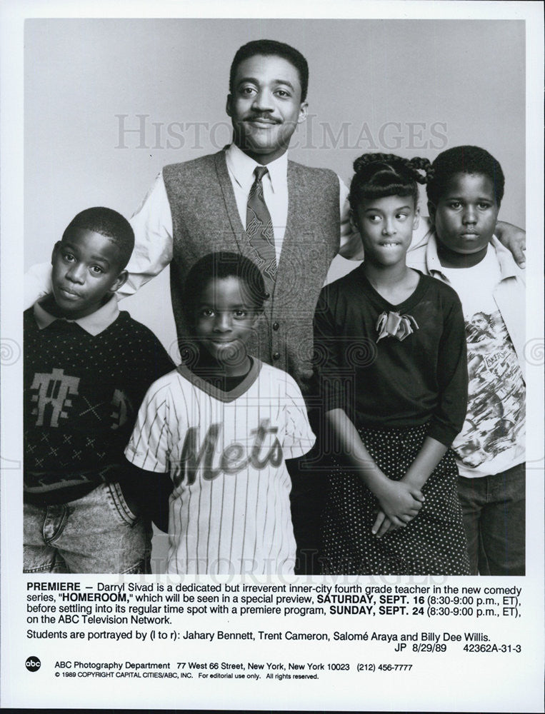 1989 Press Photo Darryl Sivad stars as a 4th grade teacher in &quot;Homeroom.&quot; - Historic Images