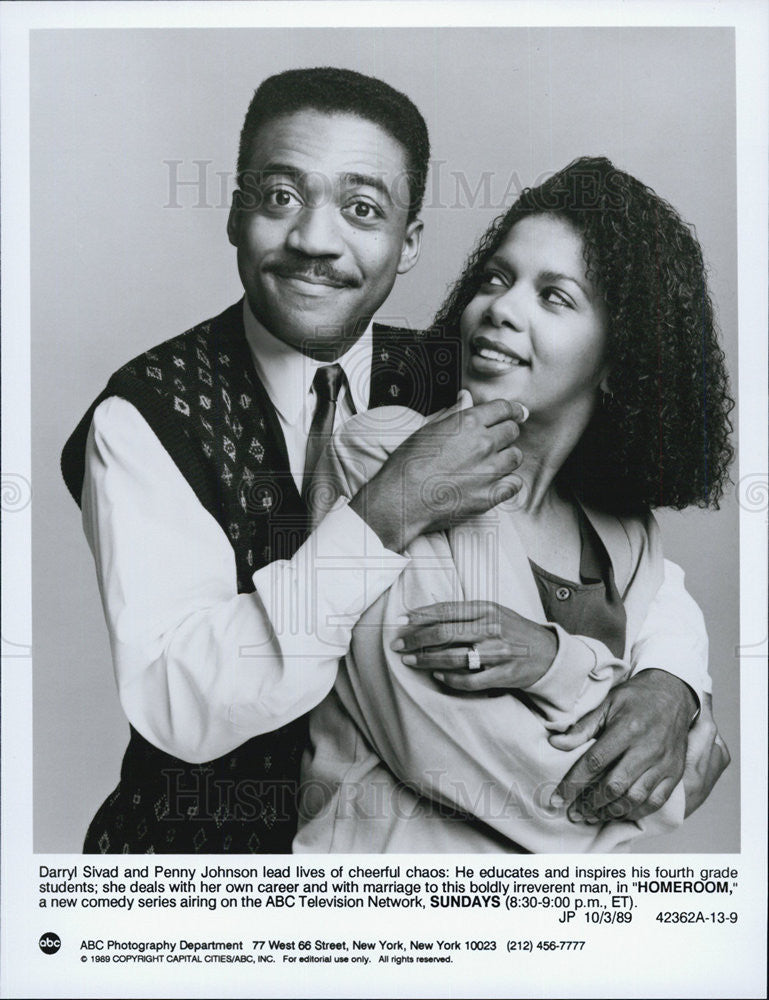 1989 Press Photo Darryl Sivad Penny Johnson Homeroom Comedy Television Series - Historic Images