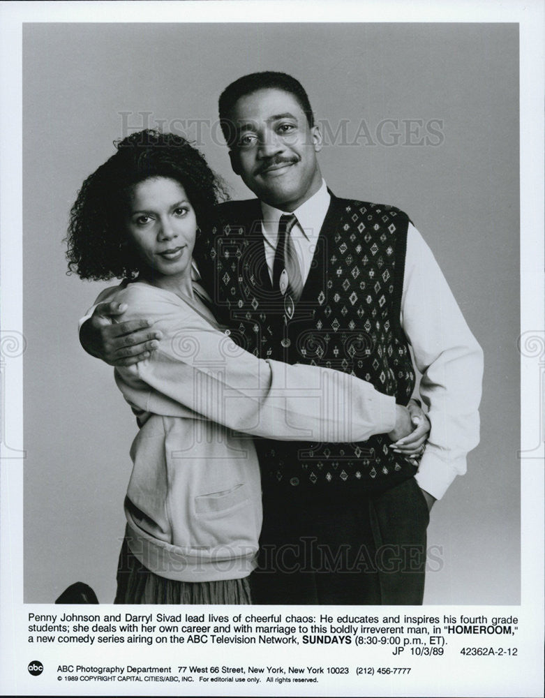 1989 Press Photo Penny Johnson Darryl Sivad Homeroom Comedy Television Series - Historic Images