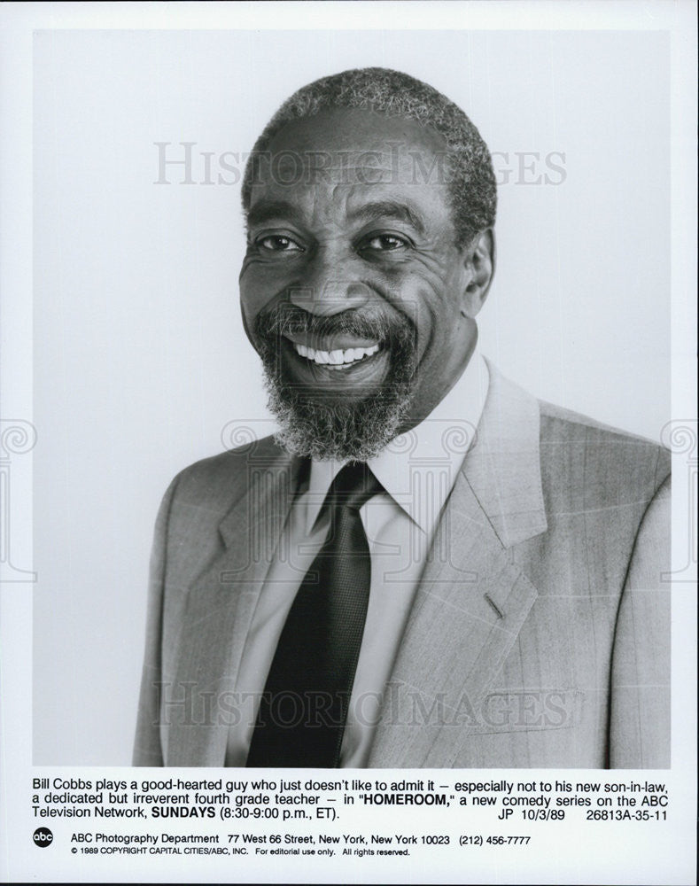 1989 Press Photo Bill Cobbs Actor Homeroom Comedy Television Series Sitcom - Historic Images