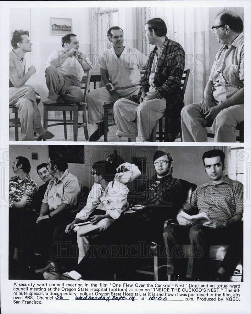 Press Photo Jack Nicholson; A security ward council comparison - Historic Images