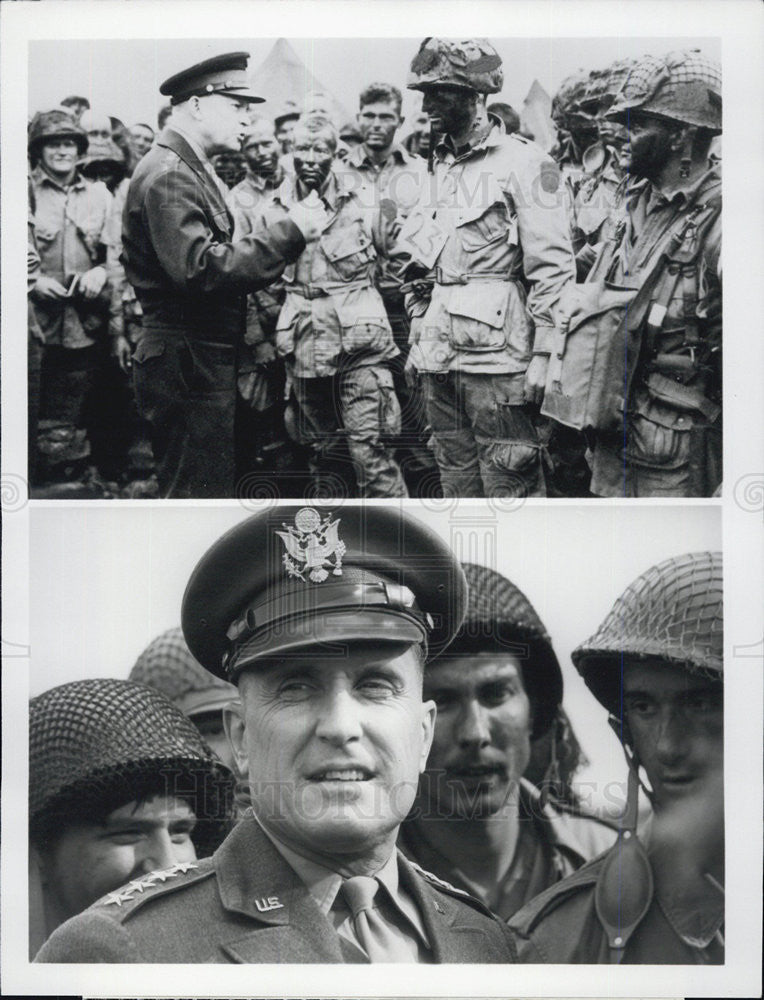 Press Photo Gen. Eisenhower Is Recreated By Robert Duvall In Documentary &quot;Ike&quot; - Historic Images