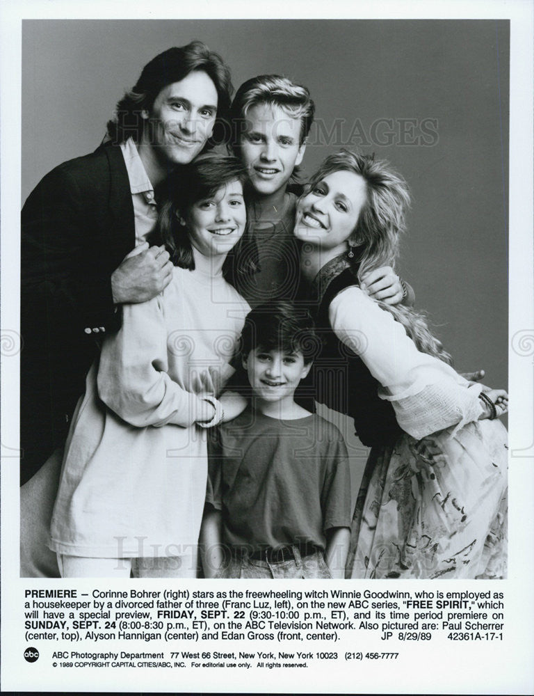 1989 Press Photo Corinne Bohrer & Cast in "Free Spirit" - Historic Images