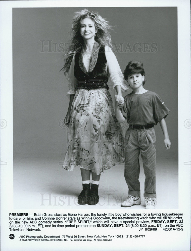 1989 Press Photo Edan Gross and Corinne Bohrer Star In &quot;Free Spirit&quot; - Historic Images