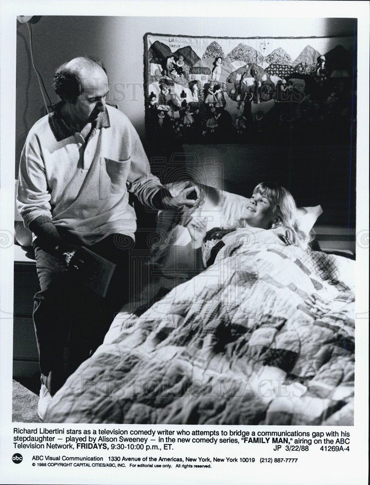 1988 Press Photo Richard Libertini Actor Alison Sweeney Actress Family Man - Historic Images
