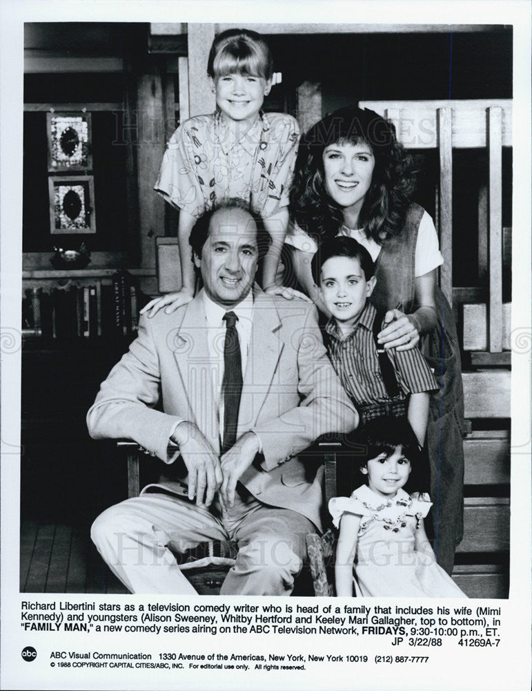 1988 Press Photo cast from &quot;FAMILY MAN&quot; TV show - Historic Images