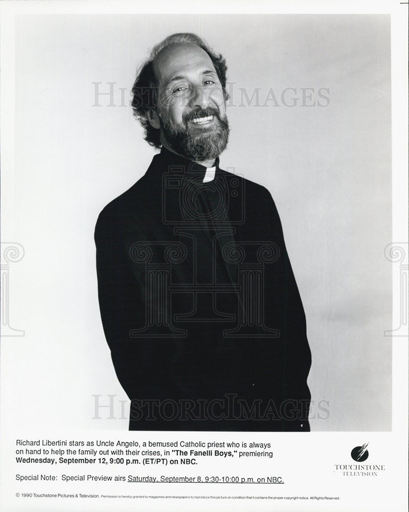 1990 Press Photo Richard Libertini on &quot;The Fanelli Boys&quot; - Historic Images