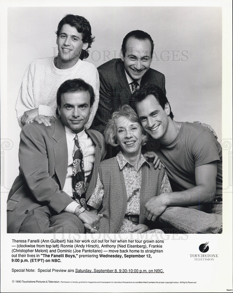 1990 Press Photo The Cast of &quot;The Fanelli Boys&quot; - Historic Images