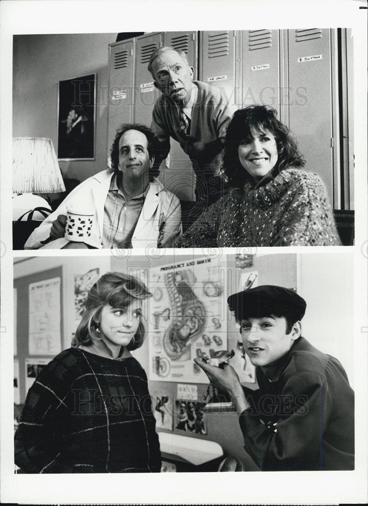 1986 Press Photo cast of &quot;FAST TIMES&quot; TV show, 2 pictures - Historic Images