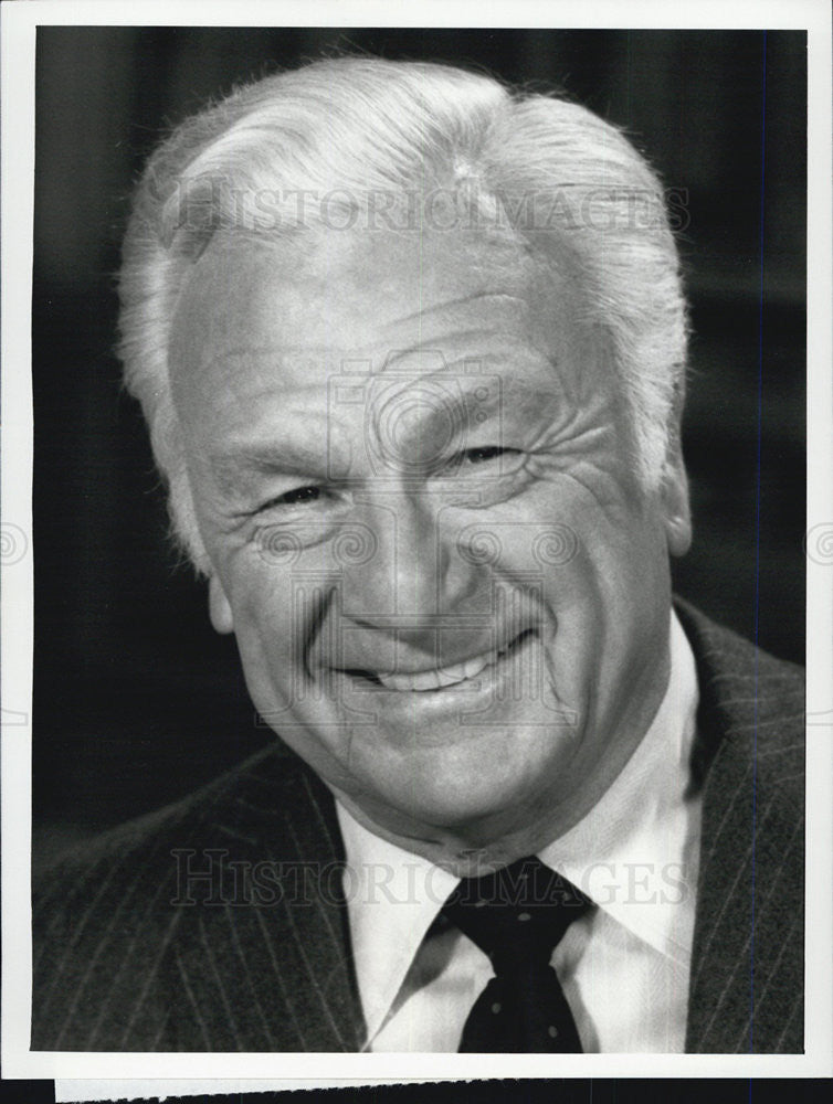 1987 Press Photo Eddie Albert Actor Falcon Crest Television Drama Series - Historic Images