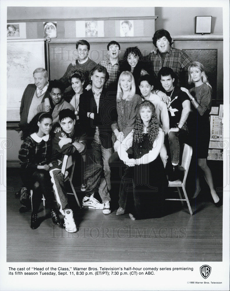 1990 Press Photo Cast from &quot;Head of the Class&quot; TV Show - Historic Images