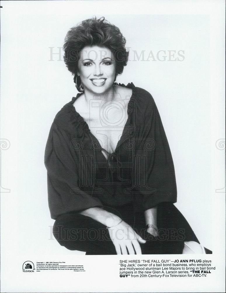 1991 Press Photo Jo Ann Pflug Runs Bail Bond Business on ABC&#39;s &quot;Fall Guy&quot; - Historic Images