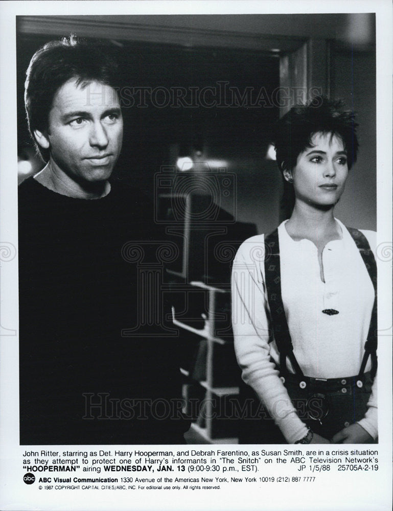 1988 Press Photo Hooperman John Ritter Debrah Farentino - Historic Images