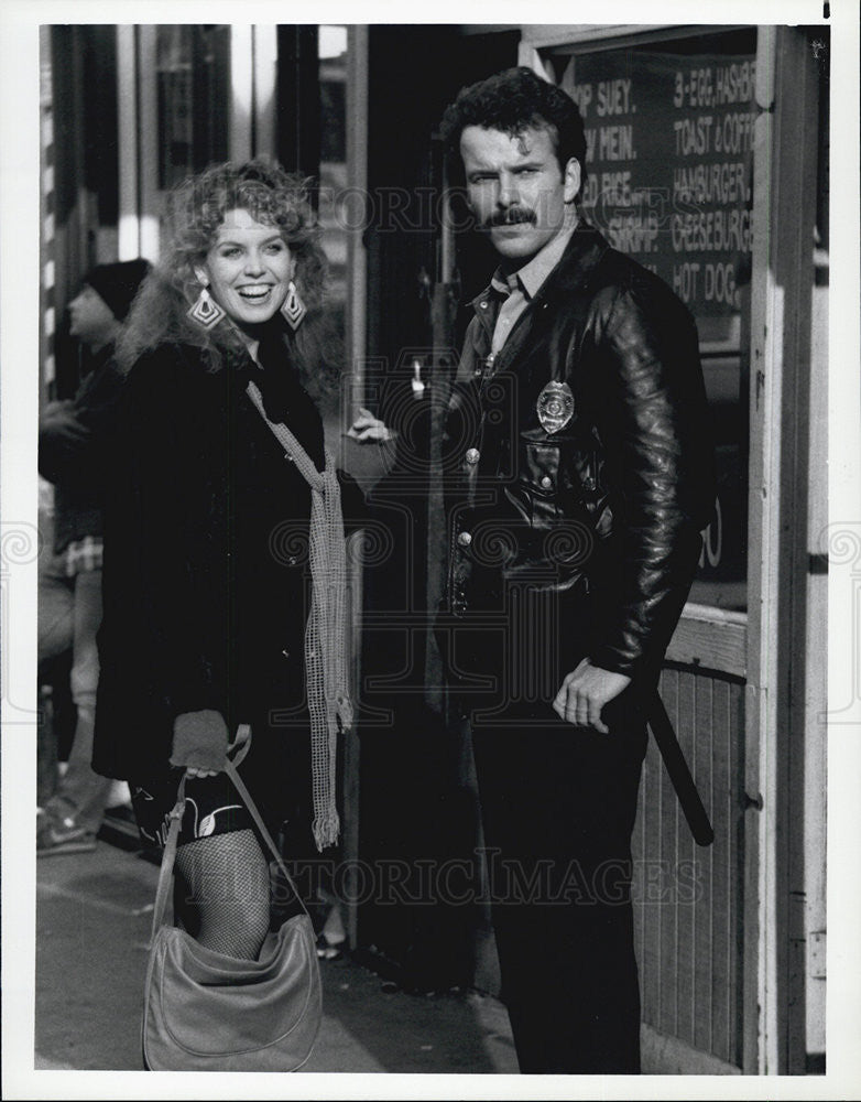 1987 Press Photo Megan Gallagher in &quot;Hill Street Blues&quot; - Historic Images