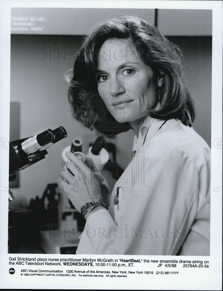 1988 Press Photo Gail Strickland from &quot;HeartBeat&quot; TV show - Historic Images